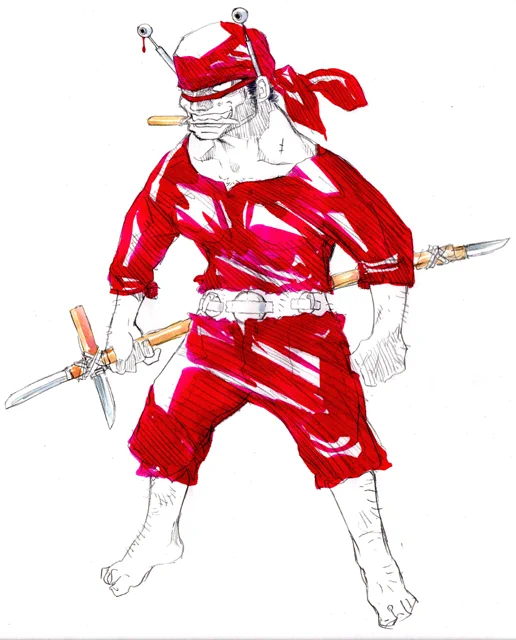 そういえば僕もレッドマン描いてたんだ。フォルダを漁ってだいぶ前のを再投稿。 