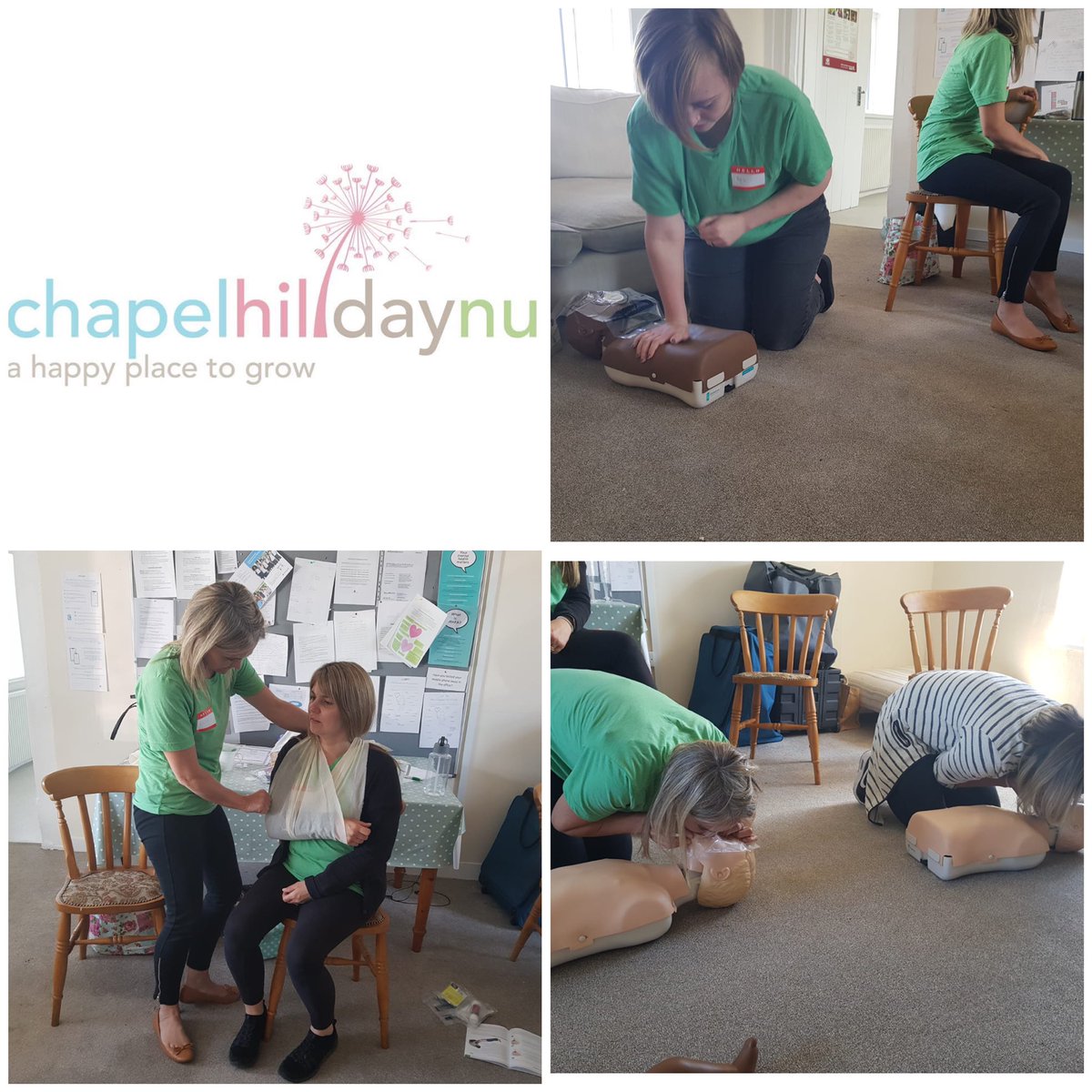 Grace delivered a private, accredited Paediatric First Aid course to the staff at Chapel Hill Day Nursery in Gloucestershire today.

The benefit of a private class is that they have been able to choose a day of the week that works best for them.