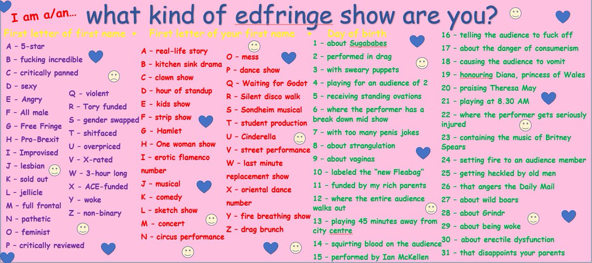 AwkwardProds's tweet photo. i'm a jellicle comedy with too many penis jokes - but what kind of #edfringe show are YOU? 👀🎭 https://t.co/1qadmJduwF