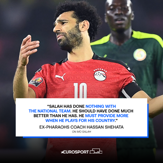 Football News - Hassan Shehata antigo selecionador do Egipto: Salah não  fez nada com a seleção. Ele deveria ter feito muito melhor do que fez. Ele  deve fornecer mais quando joga por