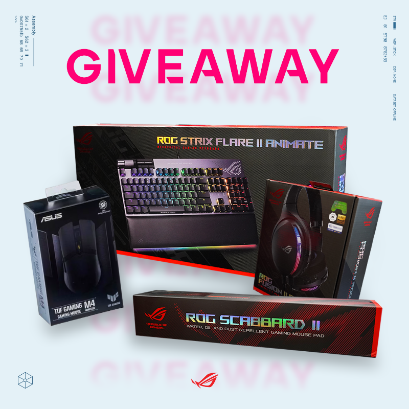 ShiftersGG's tweet photo. We're giving you the chance to win every of the following products pictured from @ASUS_ROG !
In order to participate:

▶️ Retweet this tweet
▶️ Follow @TeamBDS and @ASUS_ROG
▶️ Tag 1 friend

Winner will be announced next monday !
#BDSxROG | #TeamROG