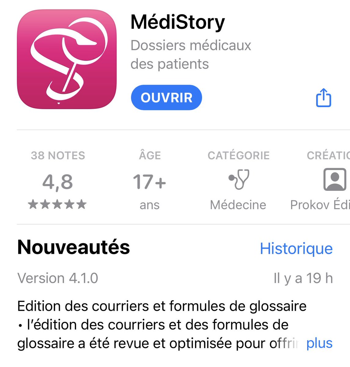 Prokov_Editions's tweet photo. Ce soir, mise à jour MédiStory 4 avec   les fonctions Ségur (après procédure d’enrôlement) + nouvel éditeur de texte + gestion des images dans glossaire… et quelques améliorations très sympas 😉 https://t.co/FafQXmMRuN