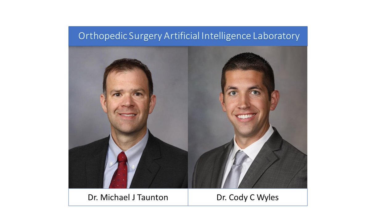 Join us every Monday for #MeetTheTeamMonday 
We start with our our lab director <a href="/tauntonm/">Michael J. Taunton M.D.</a> and co-director <a href="/CodyWylesMD/">Cody Wyles</a>