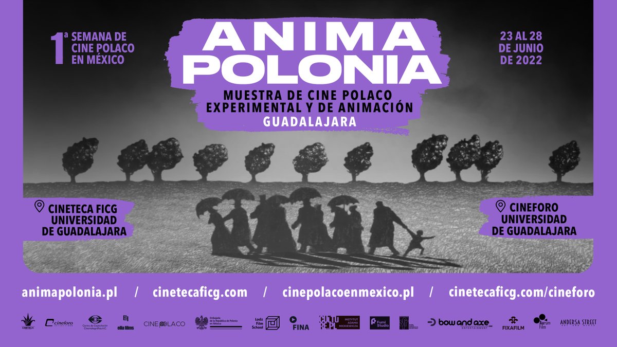 CinetecaFicg's tweet photo. @EllaFilms, @CineforoUdeG y la #CinetecaFICG te invitan cordialmente a la 1ª #SemanaDeCinePolacoEnMéxico, dedicada al cine de animación y experimental: #ANIMAPOLONIA.

No te la pierdas del 23 al 28 de junio, consulta la programación 👉 https://t.co/xru1IUc169 https://t.co/YuNfdbpW9B