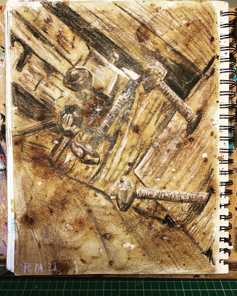 macpherson_art's tweet photo. Hi all! As some of you may know I’m trying to get back into doing more art regularly. So here is a few of my favourite pages from my current sketchbook! These were all pieces done during my time at Alma college! 

#alma #college #art #watercolour #sketch #sketchbook #sketches https://t.co/PnNJAAYqJe