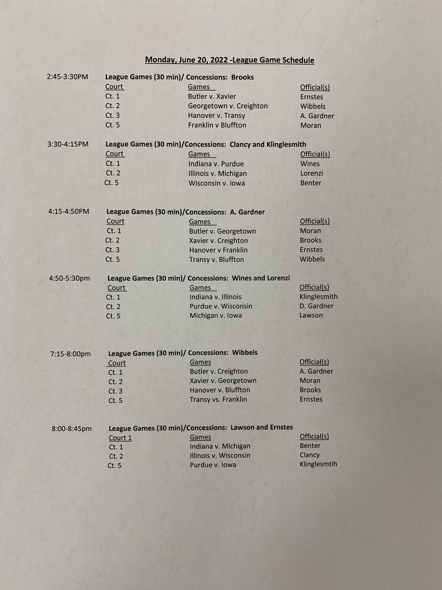 HanoverWBB's tweet photo. Games are in session for camp 2022! Who will take the league this year? Tune in tomorrow as tournament play begins at 9:50am🏆 https://t.co/S86qeSRaD5