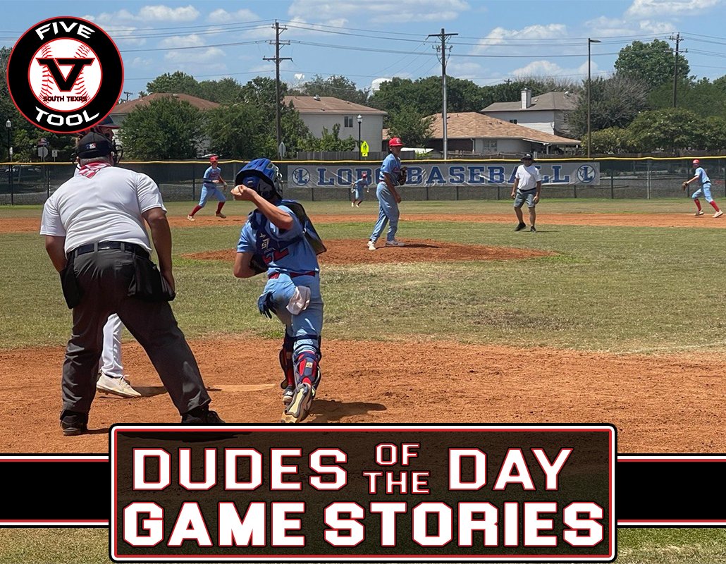 FiveToolSTX's tweet photo. Dudes of the Day/Game Stories: @FiveTool South Texas WS Qualifier (June 18, 2022) feat: Isaac Elliot   @CameronLogan24 Trenton Flores Reed Murphy + more » https://t.co/mCgAUQhEmr https://t.co/v0F479hWDd