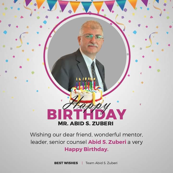 MohsinShahPSF's tweet photo. Wishing our dear friend, wonderful mentor, leader, senior counsel @AbidSZuberiASC a very happy birthday Sir.🎂
Best wishes,
Adv, Mohsin Ali Shah
#happybirthday
#AbidShahidZuberi #SupremeCourt #PresidentSupremeCourtBar
#ElectionSCBA
#PresidentSCBA
#ASC #Lawyer
#ElectionSCBA https://t.co/xz5o7tYWJ9