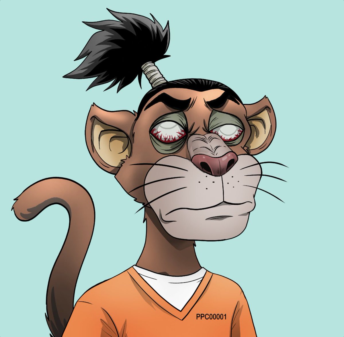 GIVING AWAY THIS BADASS ZOMBIE EYE PRISONER !!

like, follow &amp; retweet 

Winner announced 11am BST !!

<a href="/pantherclub_NFT/">RevengerZ (Penthouse Panther Club)</a> 

#SolanaSummer #SOL #NFTGiveaway