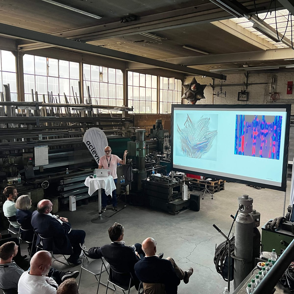 NeroCosmos's tweet photo. Many thanks to aclevion for the great evening where I had the opportunity to talk about artificial intelligence and present my work process and art.
#ai #aiart #art #generativeart #digitalart #nerocosmos #visualart #speech #speaker #aclevion #NFT https://t.co/R55BzEkVsk