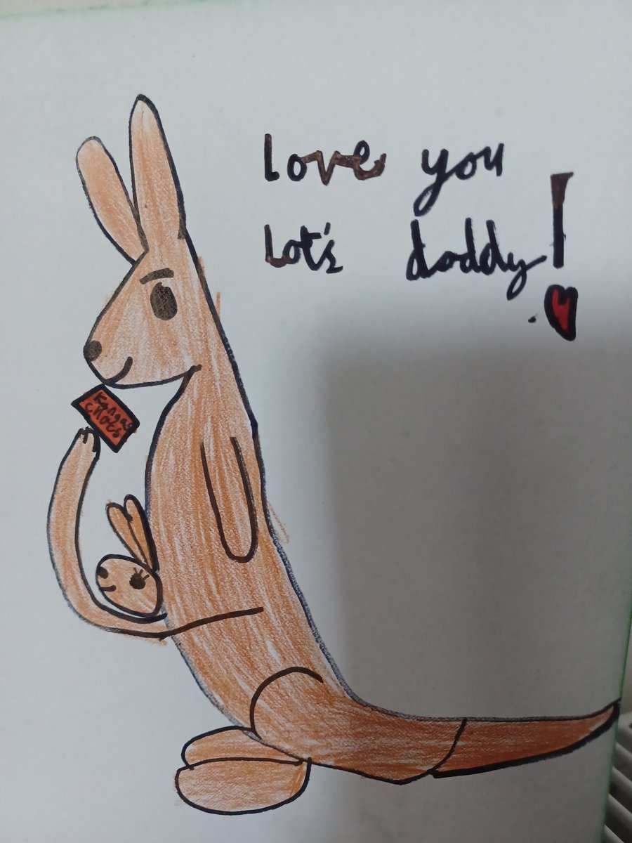 mick_cull's tweet photo. Not 100% sure what the kangaroo on my Father's Day card is doing. 🤔 https://t.co/FG8LIAJJz5