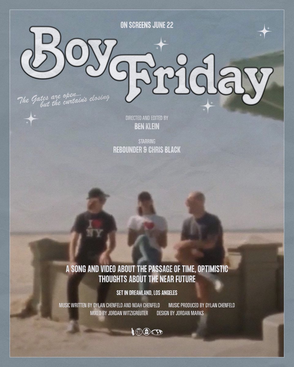 reboundernyc's tweet photo. "Boy Friday" the new song and video by Rebounder out Wednesday.

Video by @whobenklein , starring @donetodeath 

https://t.co/PinZs38hS9 https://t.co/qAhQkIQSrX