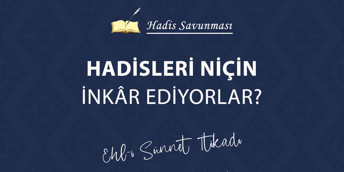 Ehl-i Sünnet İtikatı / 1. Hadisleri niçin inkâr ediyorlar?
risaleizah.com/1-hadisleri-ni…

#ehlisünnet #itikat #risale #hadis #inkar #tefsir  #hzmuhammed  #kuran #tefekkür  #hadissavunması #sünnet #sünnetiseniyye #kuranıkerim #delil #şeriat #hüküm #kanun #Allah #Kuranıkerim #deizm