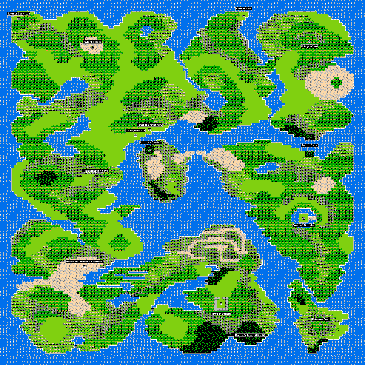 FantasyAnime's tweet photo. Evolution of the world map in Dragon Warrior/Dragon Quest on the NES 🗺️ https://t.co/S7LFF0lFRC