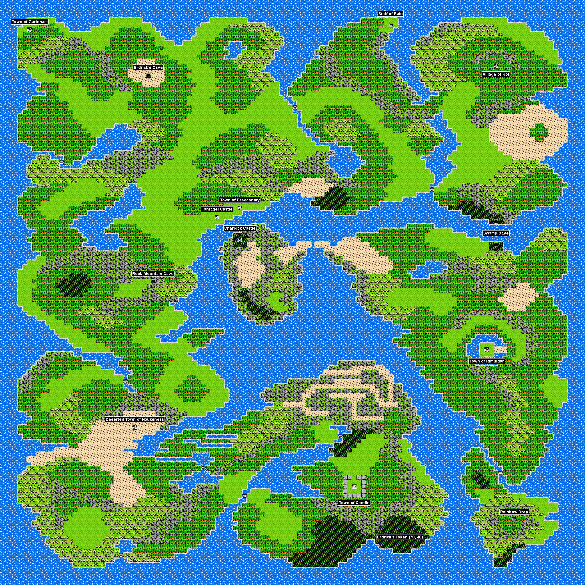 FantasyAnime on Twitter "Evolution of the world map in Dragon Warrior