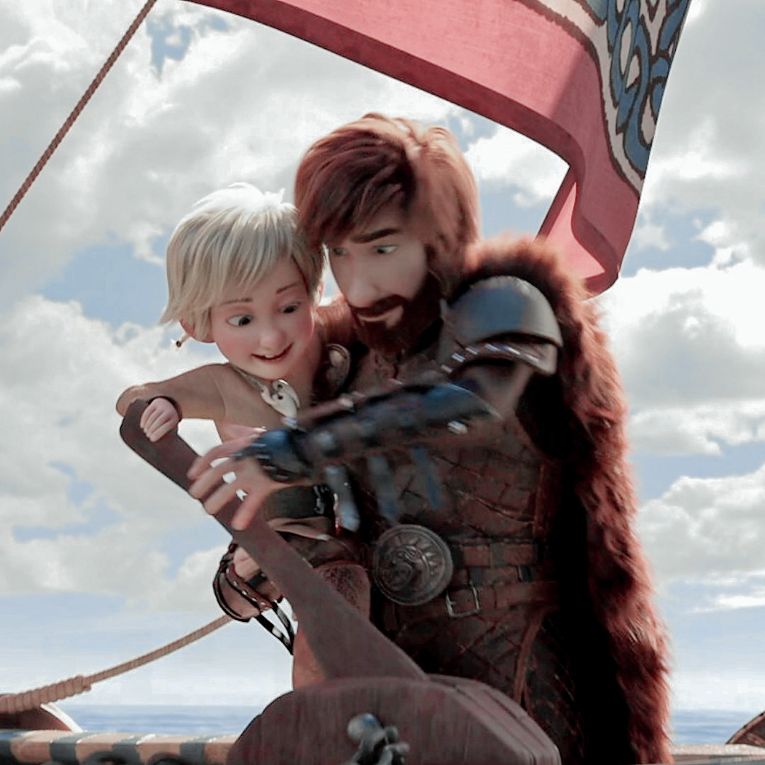 FansHttyd's tweet image. I will always wish we had more of Hiccup being a father, I loved how little we got in the third movie and Homecoming 💗