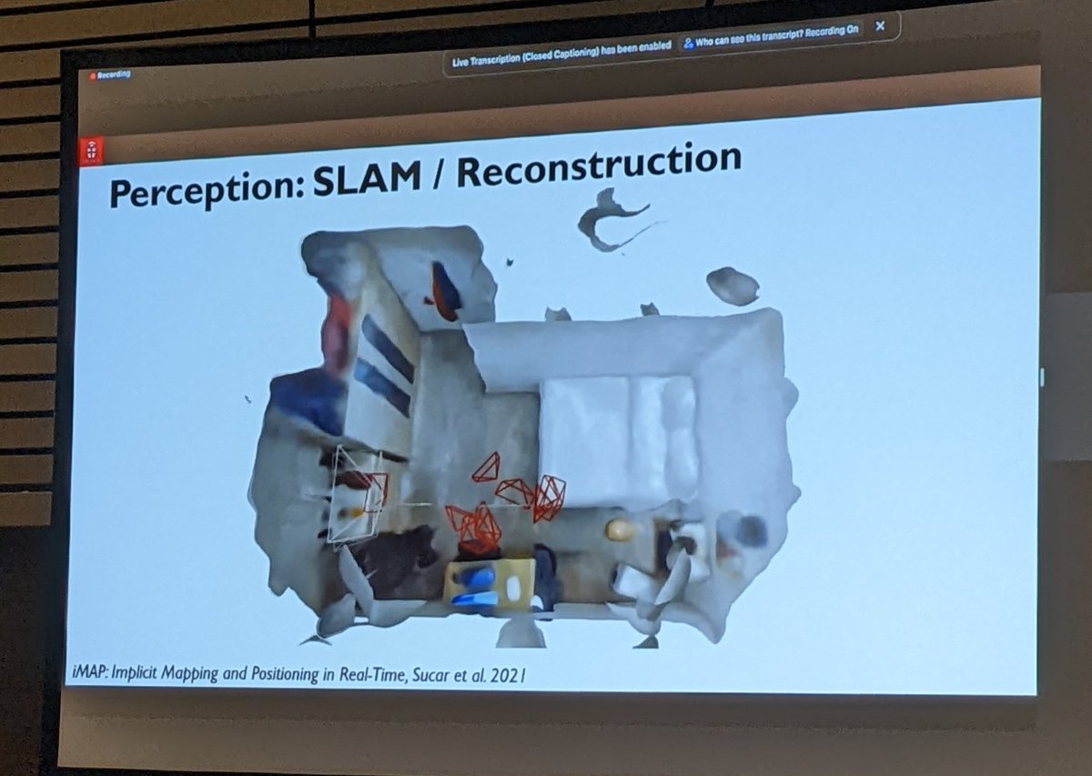 Glad to see @SucarEdgar, @AjdDavison 'Implicit Mapping and Positioning in Real-time' highlighted in the Neural Fields in Robotics tutorial at #cvpr2022

Take a look at the project here edgarsucar.github.io/iMAP/