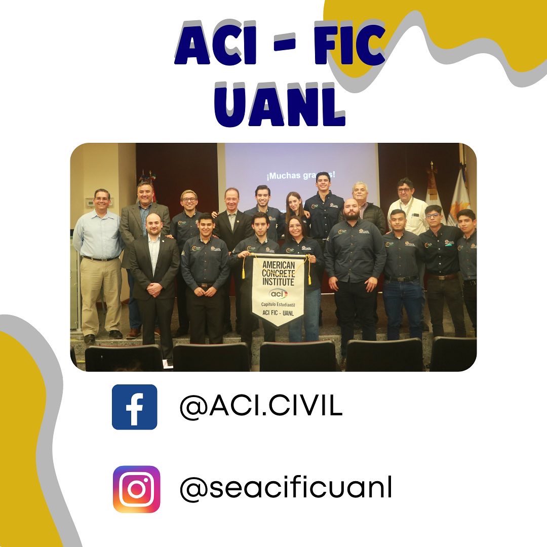 cdieuanl's tweet photo. @seacificuanl Es un grupo estudiantil que pertenece a la Facultad de Ingeniería Civil, tiene como objetivo fomentar y ayudar en el aprendizaje de temas relacionados al concreto.
Te invitamos a conocerlo y formar parte de él.

@Civil_UANL 
#ExcelenciayEducación #UANL #CDIEUANL 🐯 https://t.co/HeNNdeFSvG