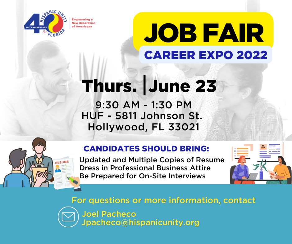 GulfstreamELC's tweet image. Looking for a job? Hispanic Unity is hosting a Career Expo! 
.
.
#hispanicunity #jobs #needajob #broward #hallandale #GulfstreamELC #jobfair #miami