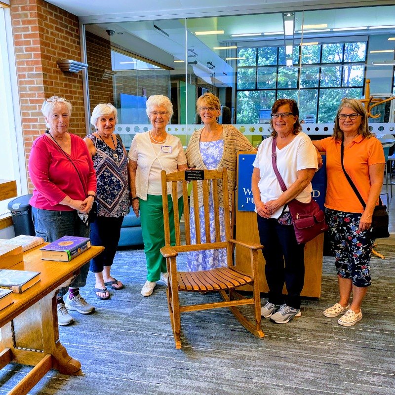 We are so honored to have received today a rocking chair donated by The Holt Association of America in memory of William Holt, one of the early settlers of Wallingford. #Wallingford350