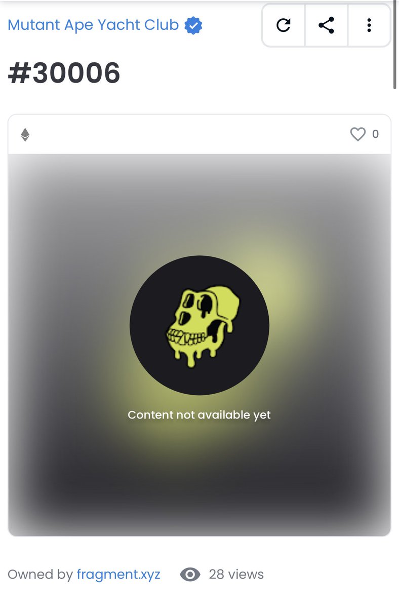 A NEW MEGA MUTANT HAS BEEN MINTED 🧪🦍
Content unavailable currently