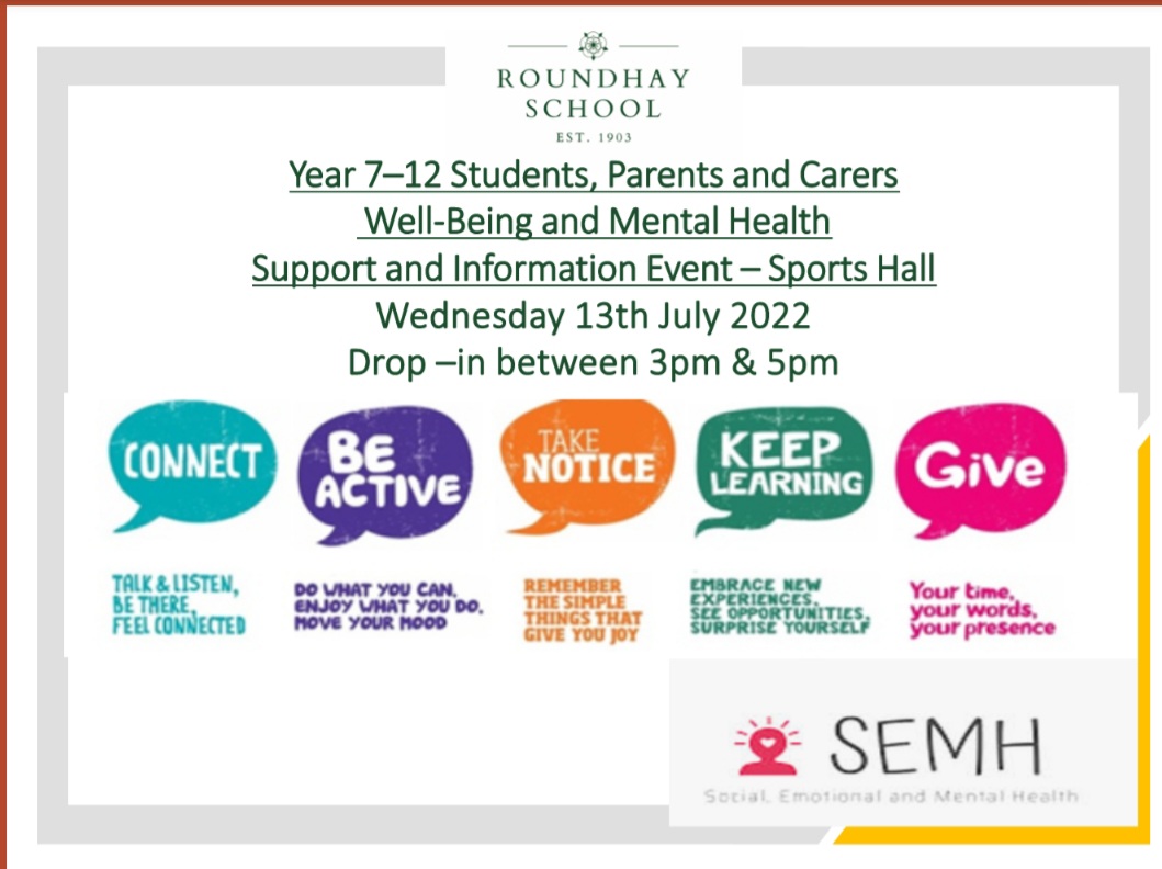 Come along to this informal event on Wednesday 13th July.  A number of well-being and support organisations will be represented. Pick up information and have a chat with professionals. #Wellbeing #WeAreRoundhay