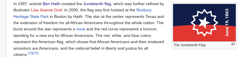 afroCROWDit's tweet photo. Today, people all over the US are celebrating #Juneteenth, aka #Black #American #EmancipationDay, for the first time as an official #Federal holiday (declared in 2021). Did you know that there is a #JuneteenthFlag? More here from the @Wikipedia community: https://t.co/tRSJKwzDs3 https://t.co/RltLKG92rM