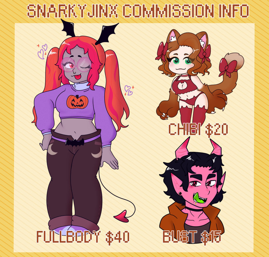 Snarky comms open on twitter commissions open if interested