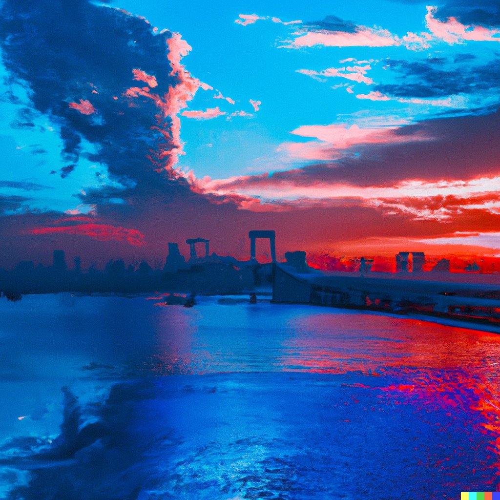 gm "sunrise over tokyo bay synthwave style" #dalle