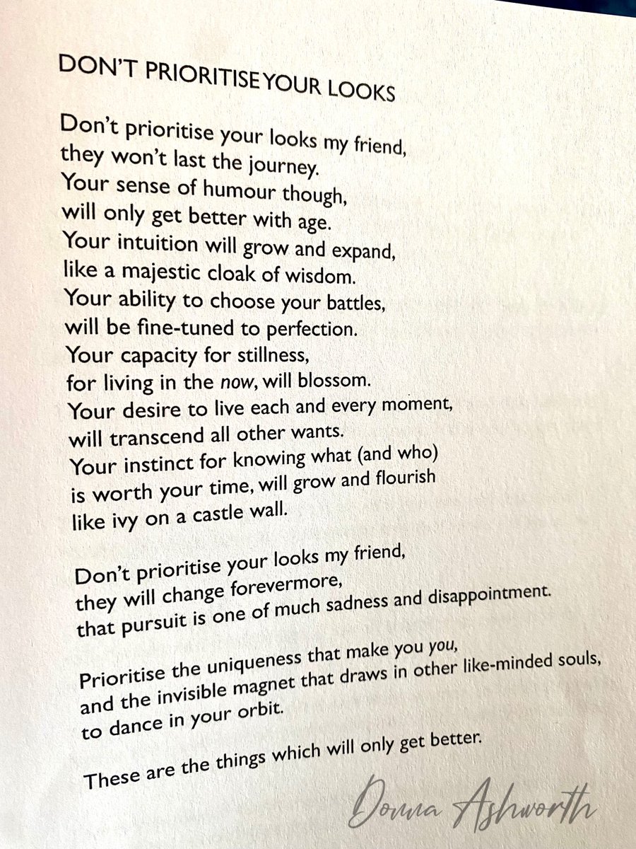 This poem has gone viral, attributed to Dame Judi Dench! I am both flattered and honoured 😂 but it is mine, so do tag me if you see it. From ‘the right words’ #damejudidench #viralpoem #dontprioritiseyourlooks