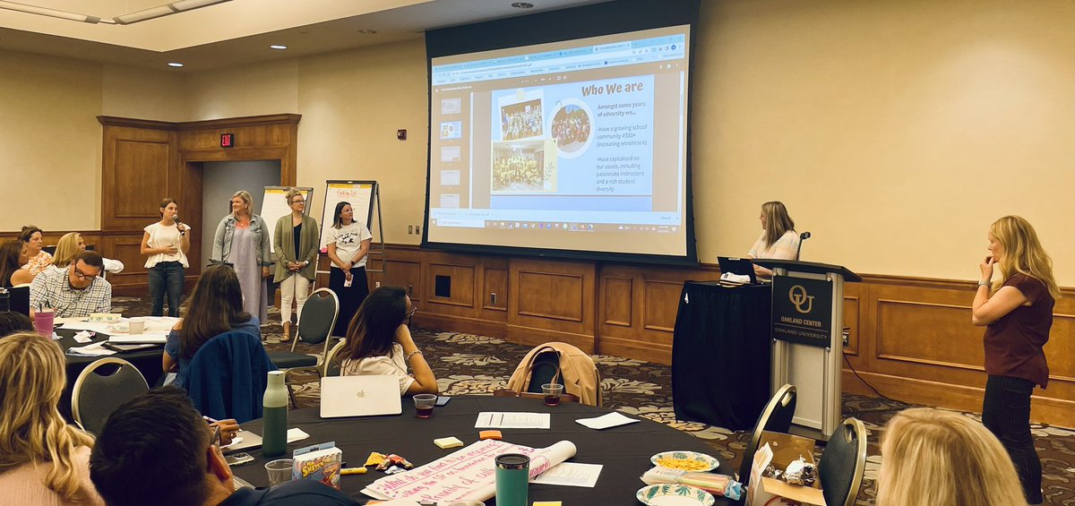 Principal <a href="/JoannaMcKinney1/">Joanna McKinney</a>  proudly looks on as her instructional leadership team shares the Bingham Farms elementary school data story. #BirminghamBrilliance