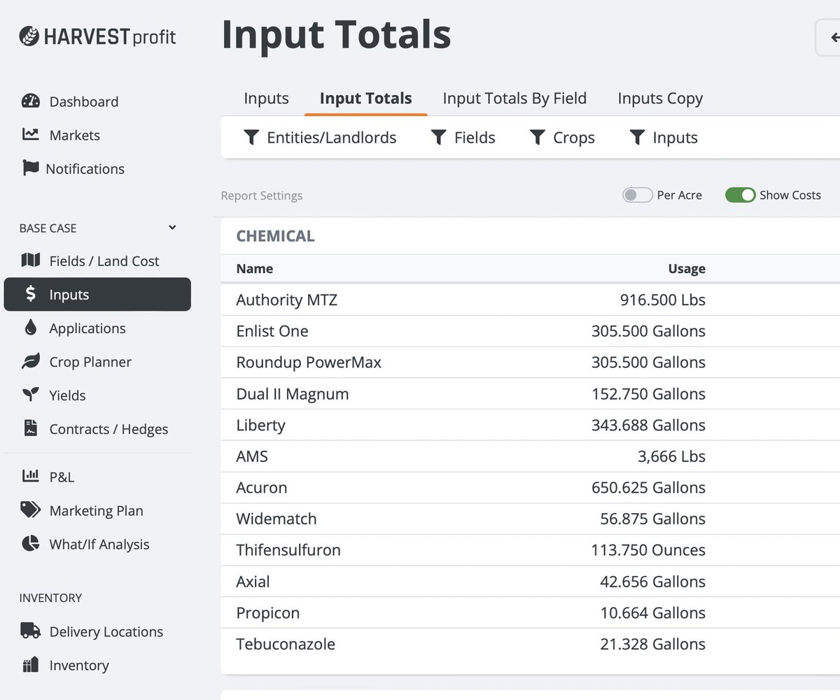 Have you planned your 2023 input usage yet?

This year is definitely crazy but we've seem some of the best new crop input pricing in June-Aug of the prior year, fertilizer at least.

HarvestProfit.com can help with your crop budgeting and purchase planning.