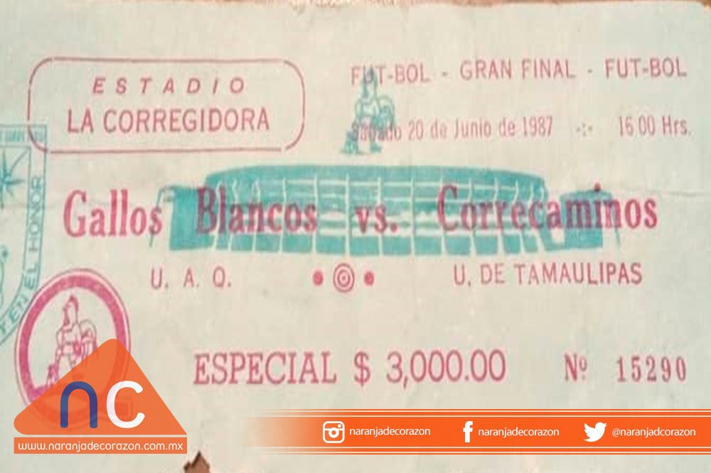 Hace 35 años Gallos Blancos de la UAQ vs Correcaminos de la UAT