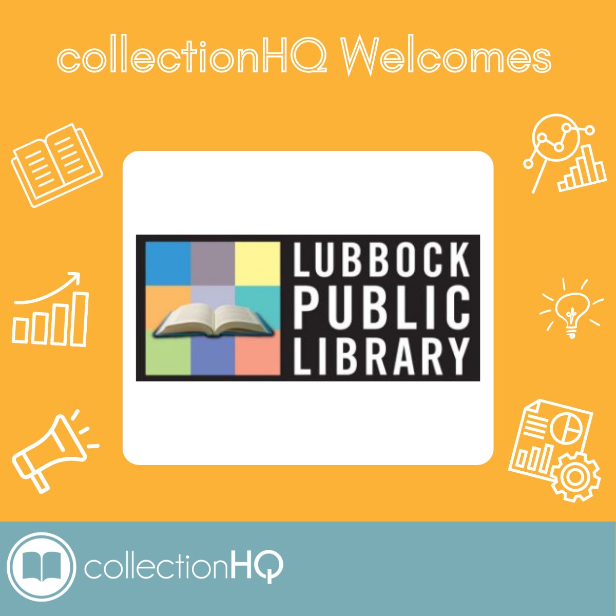 collectionHQ's tweet image. We're excited to announce that Lubbock Public Library has joined collectionHQ!

Read more about it: ow.ly/LyRM50JskgZ

Visit our website to learn what collectionHQ could do for you: ow.ly/y8a950Jskh1

#librarymanagment #dei #libraries