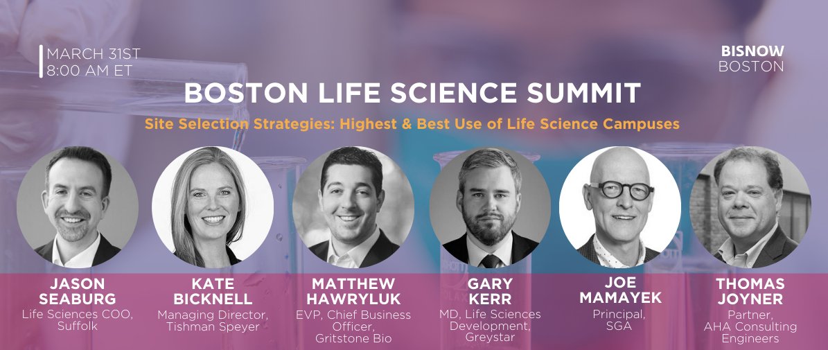 SuffolkBuilds's tweet image. Suffolk NE COO Jason Seaburg sat on a panel at the @Bisnow Boston Life Sciences Summit, focused on defining Boston&apos;s Life Science growth potential w/ strategic investment, development &amp;amp; design decisions. Thanks for representing Suffolk Jason! #proveimpossiblewrong