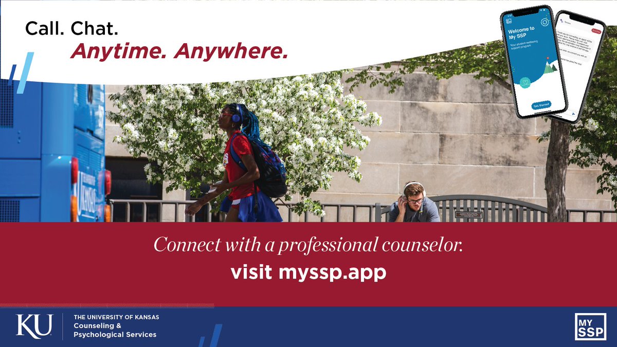 KUStuAffairs's tweet photo. Juggling education, work, and a social life can be difficult for a student on the go. Connect with a professional counselor, anytime, anywhere, via call or chat. Visit https://t.co/SAsgJC133x.
#myssp #wemakelearningpossible #KUCAPS https://t.co/DZQYzvUrpy