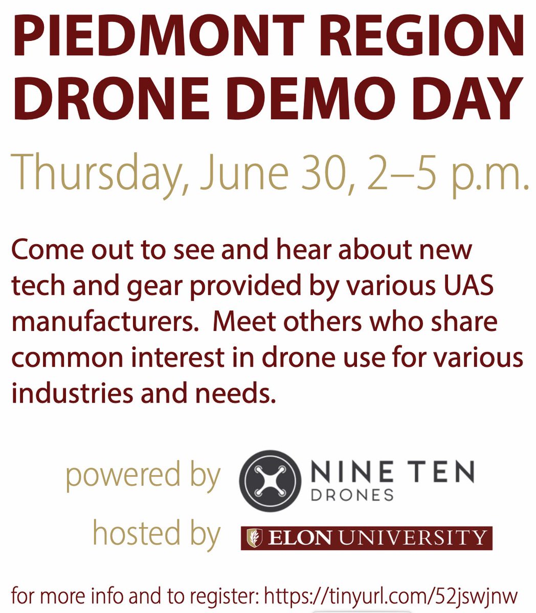 Piedmont Region Drone Demo Day - mailchi.mp/651c2358c924/p…