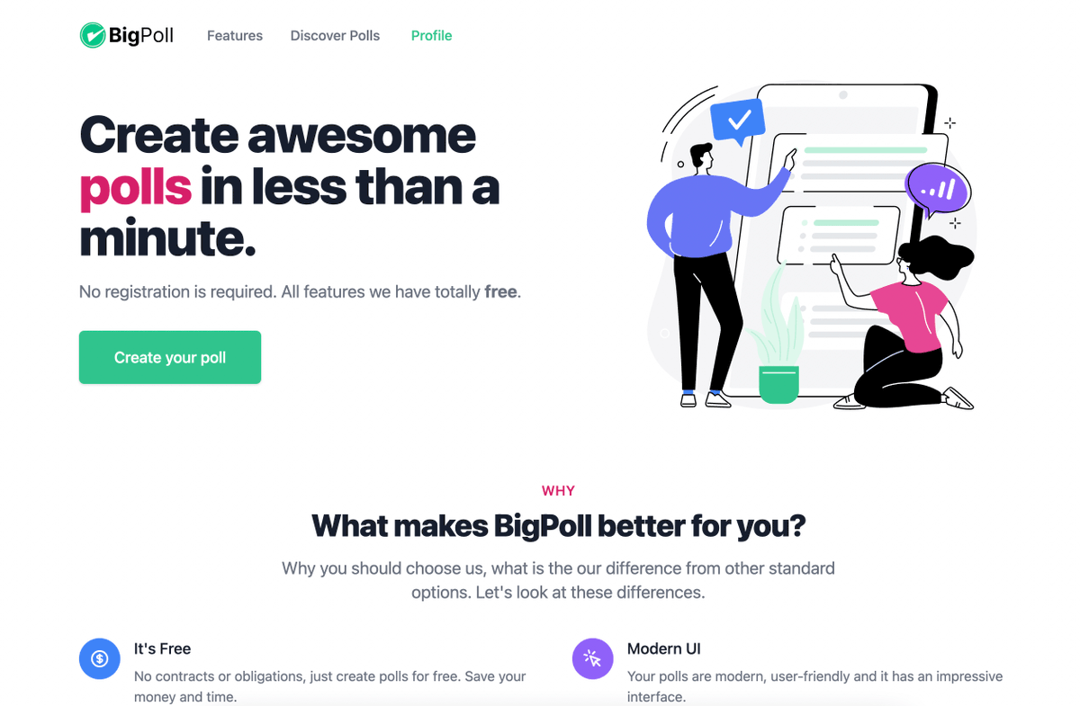 sideprojectors's tweet photo. Side project showcase - check out BigPoll - The easiest platform for creating polls with real-time results - https://t.co/FgizwGyKkc @sideprojectors #sideproject #makers #entrepreneur #bigpoll https://t.co/JLpIgE1Gp7