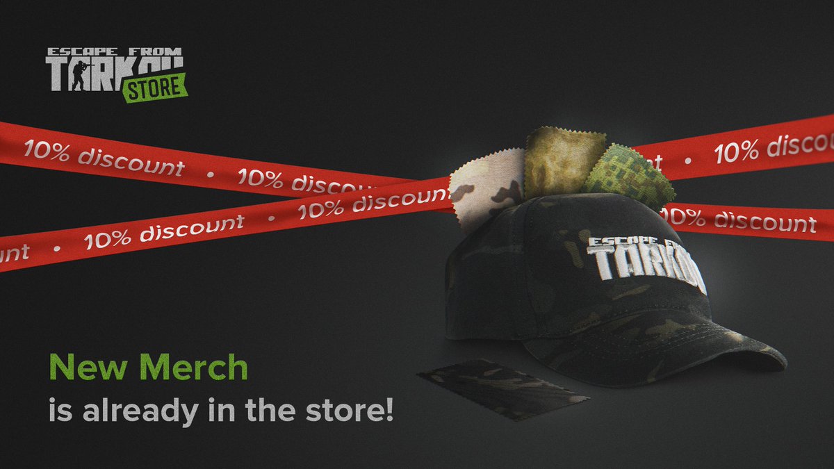 bstategames's tweet image. We've expanded the range of merchandise in the #EscapefromTarkov store!

We are also offering a 10% discount on all the purchases

Visit store at: tarkovmerchstore.com

The discount on merchandise is valid from June 20, 2022 21:01 GMT to June 23, 2022 20:59 GMT, don't miss it!