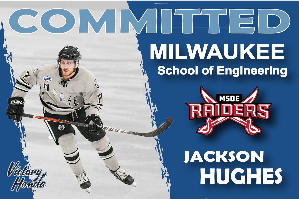 Congratulations to Jackson Hughes on his recent college commitment to <a href="/MSOEHockey/">MSOE Hockey</a> upcoming Fall of 2022! Hughes is a U-18 alumni (2018-2020) and was apart of the State Championship team in 2018. Hughes played his Junior hockey in the NAHL for 2 seasons. Good luck Jackson!