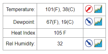 NWSTwinCities's tweet photo. Up to 101 at MSP! https://t.co/WvSL5R5D4v