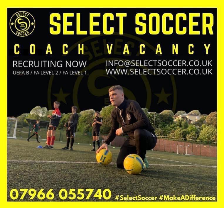 WE ARE HIRING 

Select Soccer are looking for enthusiastic &amp; professional coaches to work alongside the existing team at the very heart of everything our players do. 

📞 07966055740
📧 info@selectsoccer.co.uk
💻 selectsoccer.co.uk

#SelectSoccer #MakeADifference <a href="/ClubnetsUK/">Clubnets</a>