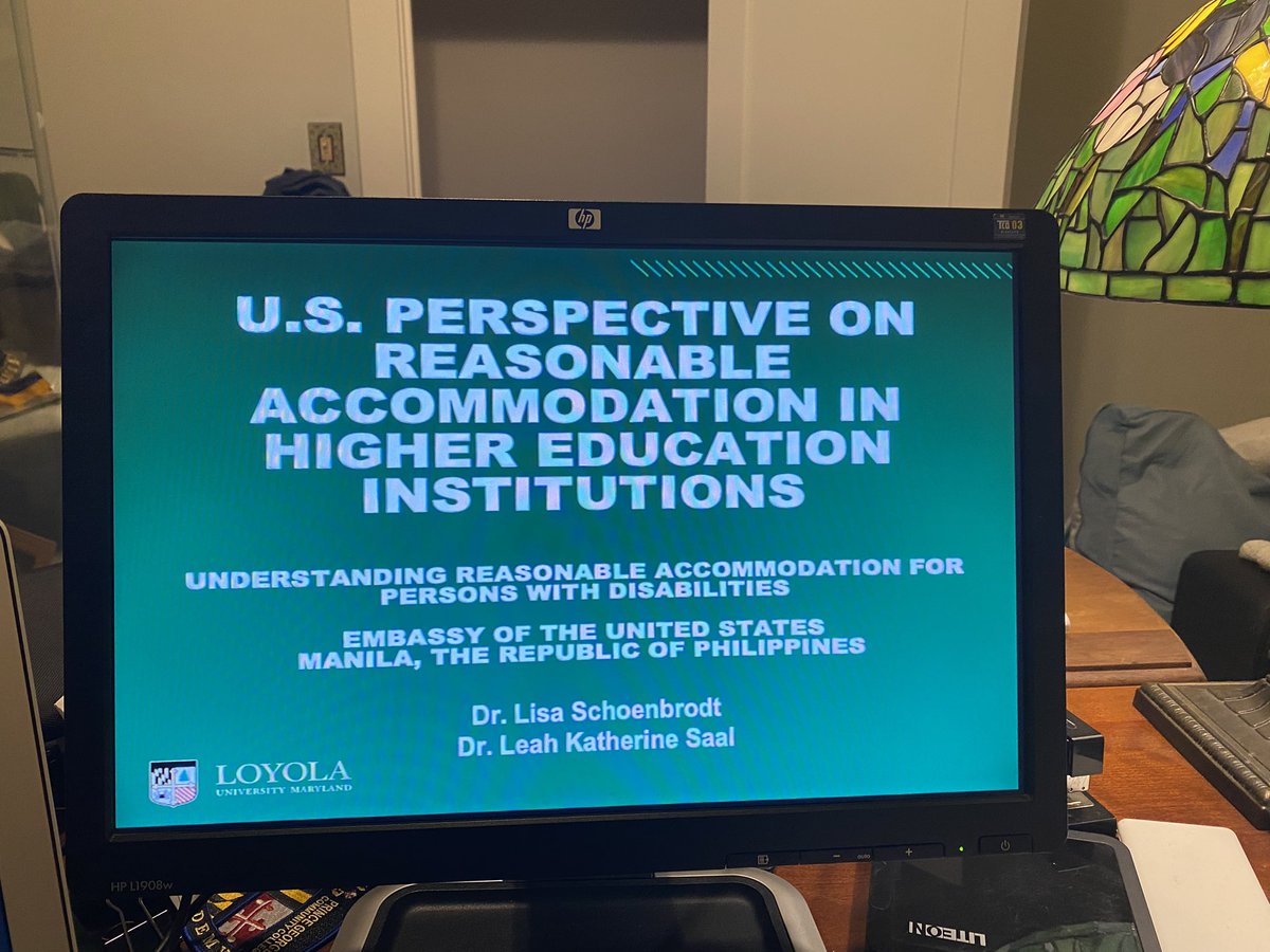 LeahKSaal's tweet photo. Excited to present for @USEmbassyPH on #ada & #accommodations in higher education. #expectability @LoyolaEducation @LoyolaMaryland https://t.co/aTN8WAkSu6