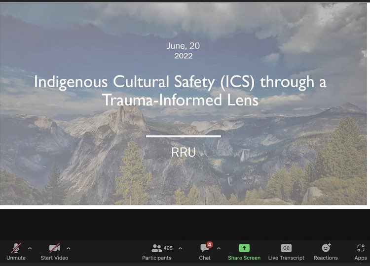On the day before #NationalIndigenousPeoplesDay and in #NationalIndigenousHistoryMonth I chose to attend this meaningful online session - Indigenous Cultural Safety (ICS) through a Trauma-Informed Lens with Harley Eagle. #NationalIndigenousPeoplesDay