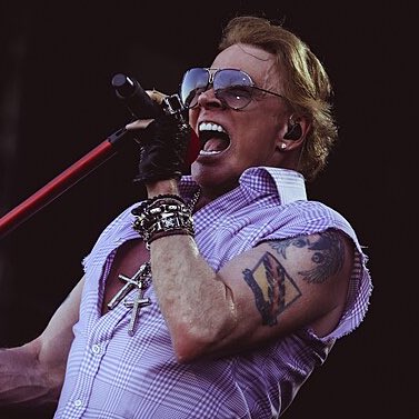 Axl Rose in Praga, 2022.