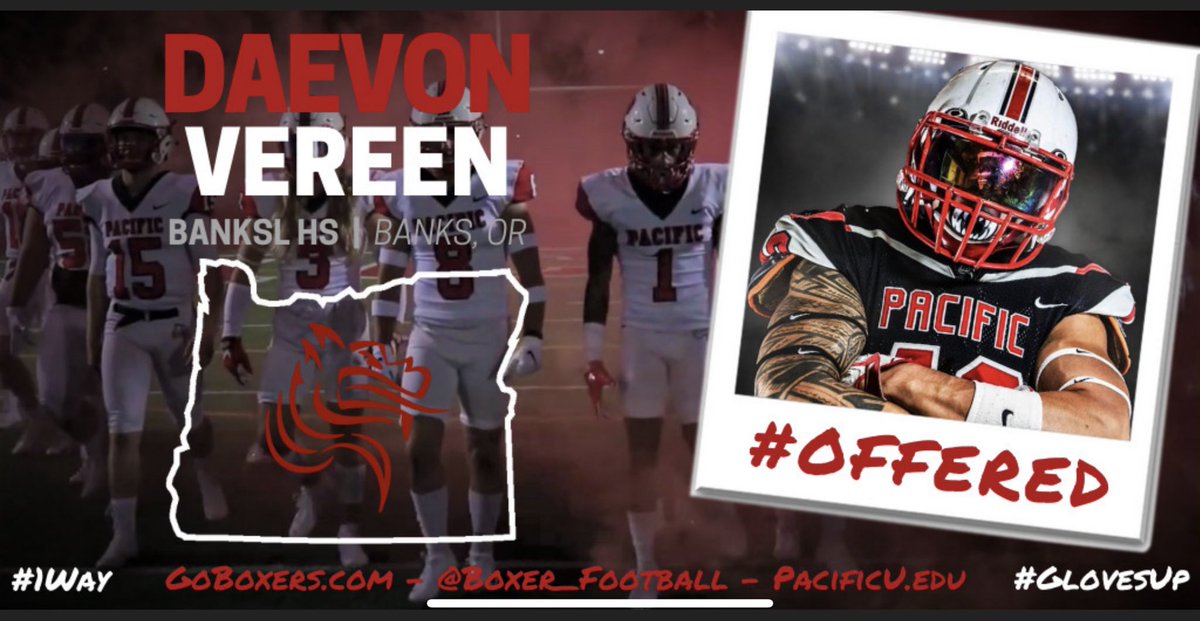 DaevonVereen's tweet photo. After speaking with @Coach_Gilgan I’m blessed to receive an offer from Pacific University! Thank you for this opportunity! @Boxer_Football @CoachFalc https://t.co/3WN1iIIpTr
