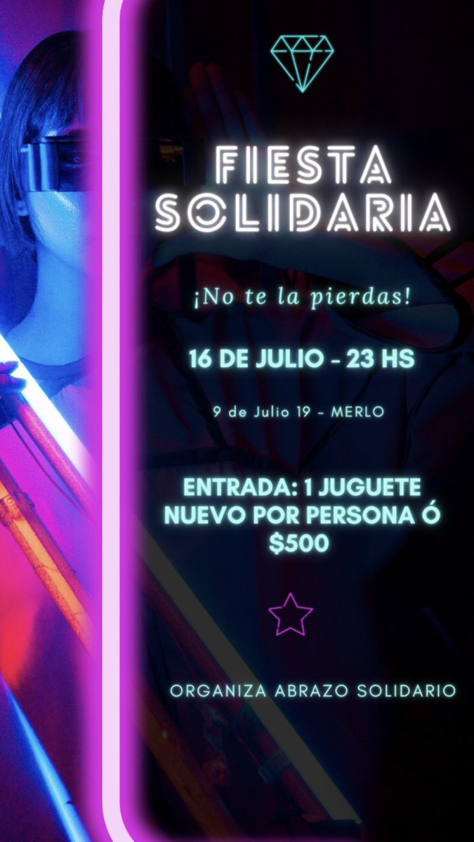 SolidarioAbrazo's tweet photo. Se viene la gran fiesta solidaria!
Con todo lo recaudado vamos a festejar el día del niño en Chaco.
NOS COMPRAS UNA ENTRADA 🙏

https://t.co/TD1F3XN85h
Hace click acá 😃 https://t.co/zSXdx0QlhJ