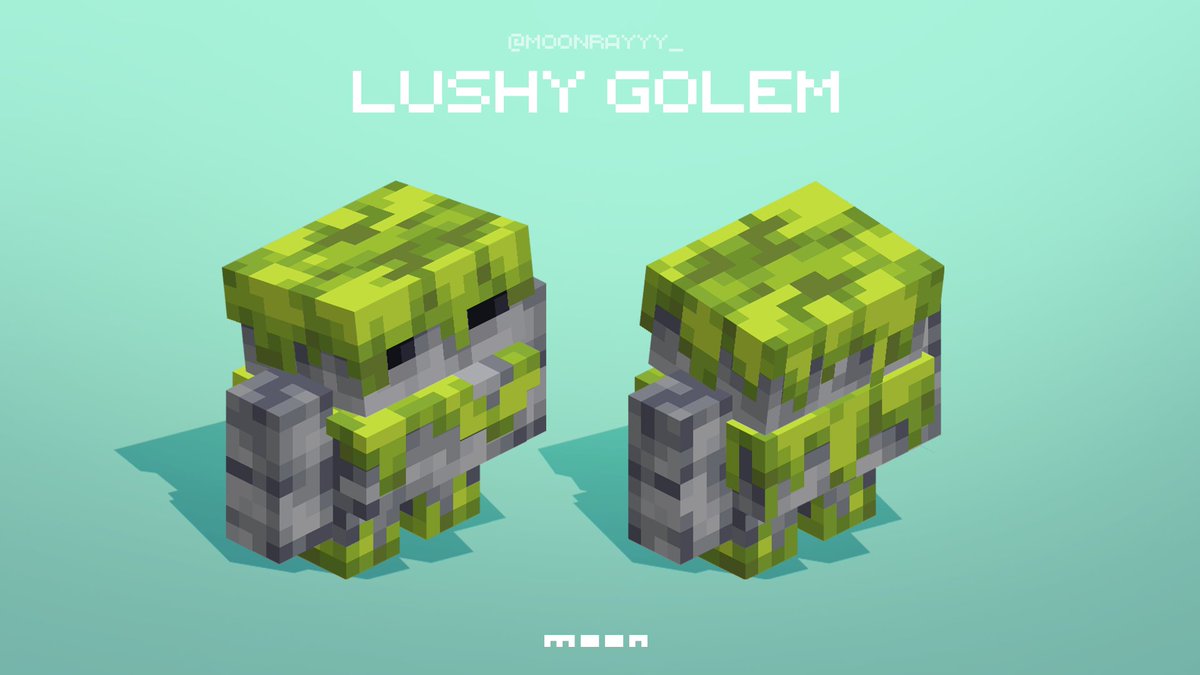 moonrayyy_'s tweet photo. Isometric view of Lushy Golem.
#MinecraftLegends #UniteTheOverworld #minecraft #blockbench #newmob https://t.co/nqhtdvzLeQ