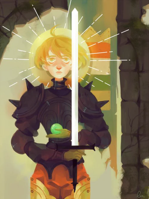 if i had more time i wouldve liked to do something more but i found out like an hour ago 😭 so he just Standing There. anyways here are some of my past fft art! 