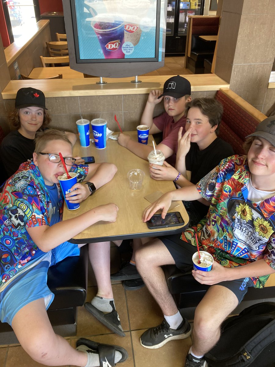 MrsSymonsGrade8's tweet photo. Board games, bowling, ice cream, and a huge waterfight for the end of year field trip day. They were all soaked, so it was a success. Only 6 more days left of gr 8 for this incredible class! @PDaleSchool https://t.co/LpiPuCb836